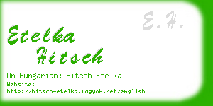 etelka hitsch business card